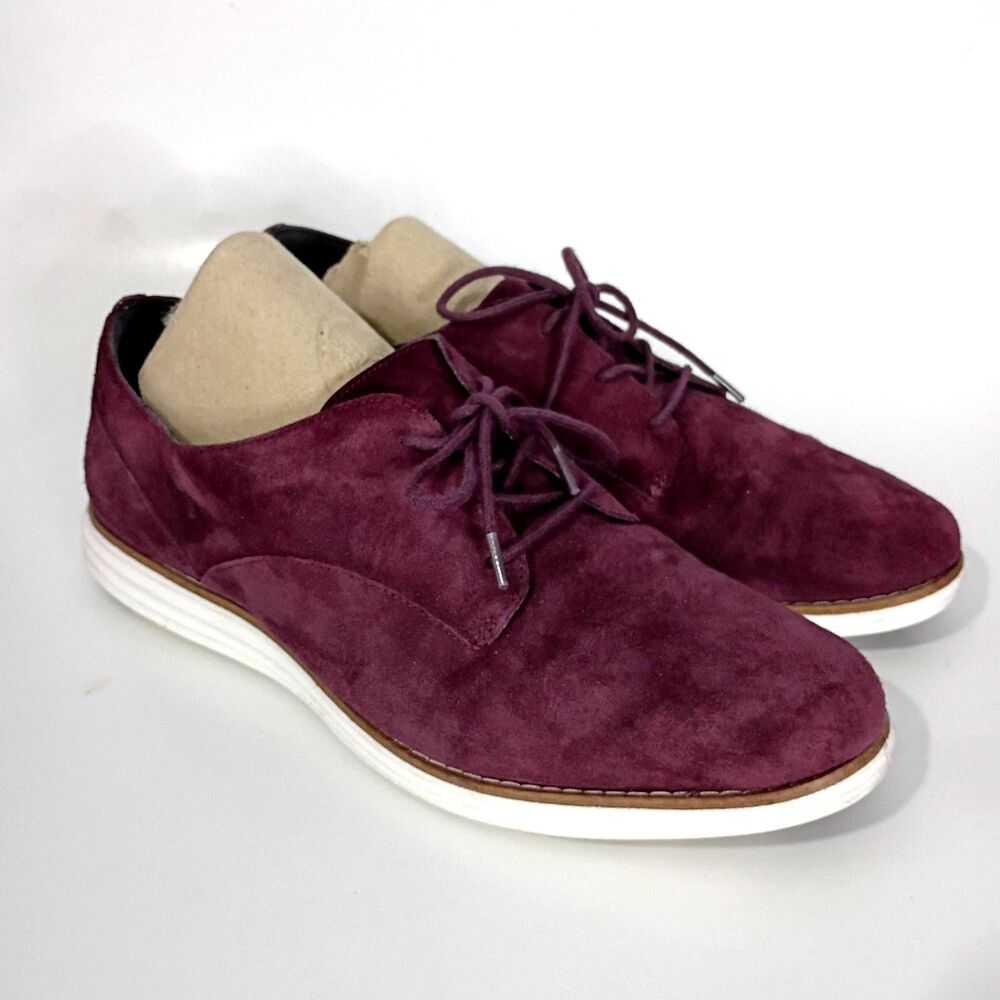 Cole Haan Burgundy Suede Sneakers